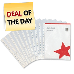 5 Star A4 Plastic Pocket Sleeves [Pack 100]
